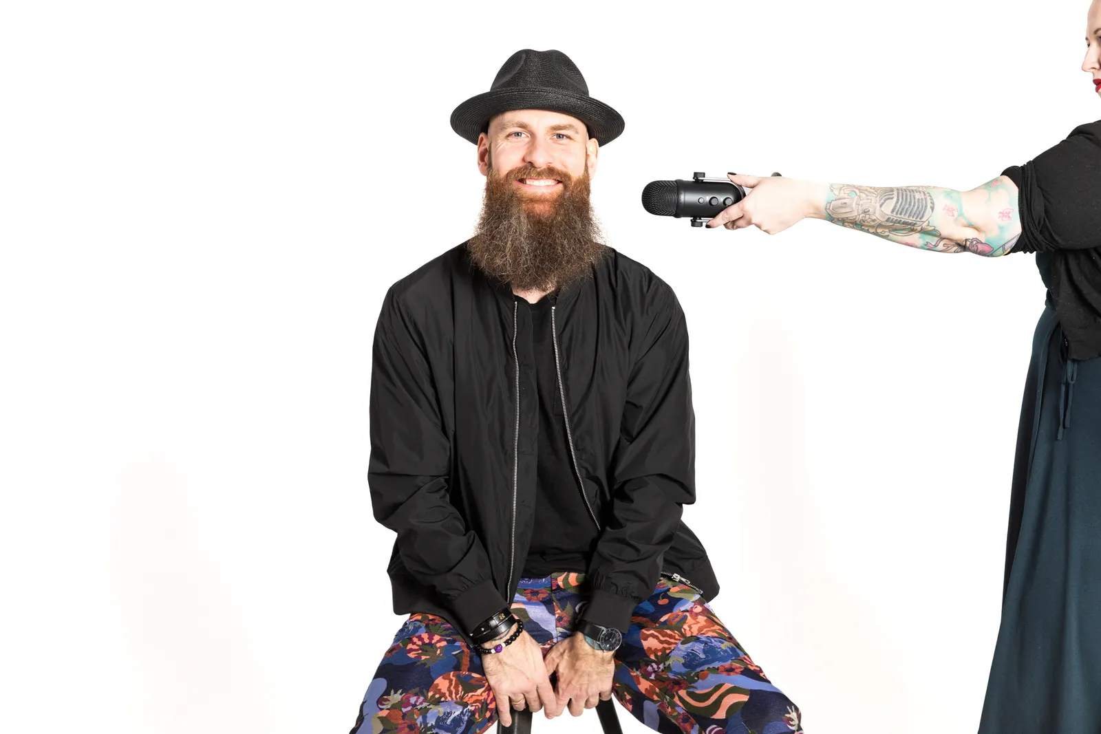 Chris Peppers mit Mikrofon